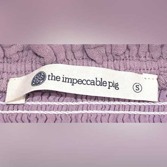 The Impeccable Pig Womens S Solid Lt Purple Classic Ruffle Skirt Boho Preppy - Picture 8 of 10